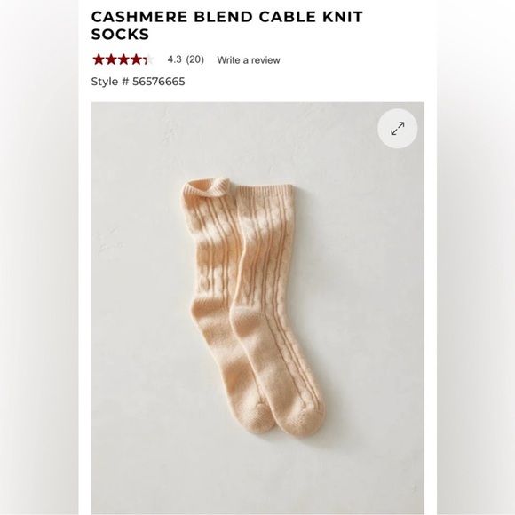 Talbots Cashmere blend cable knit socks - Picture 7 of 14